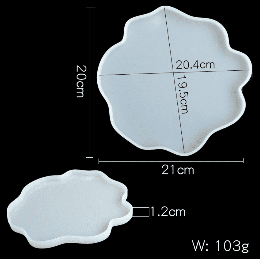 Cиликоновый молд поднос "Большая Жеода" 20*19 см