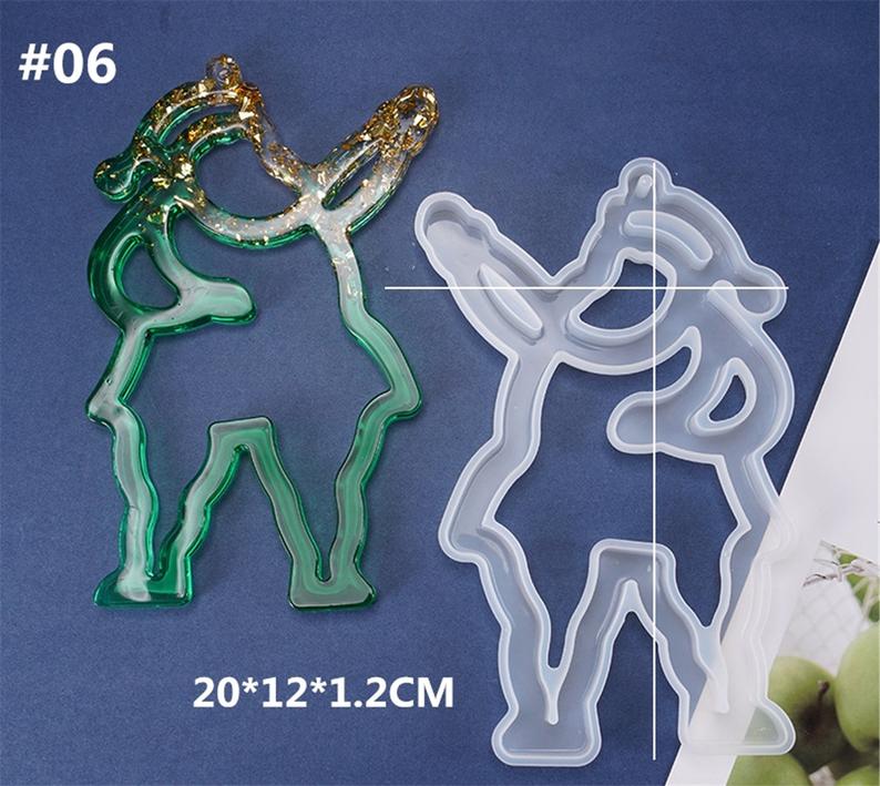 Силиконовый молд Дед Мороз 20 см Силиконовый молд Дед Мороз 20 см