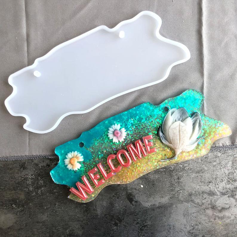 Силиконовый молд Табличка Жеода 26 см Силиконовый молд Табличка Жеода 26 см