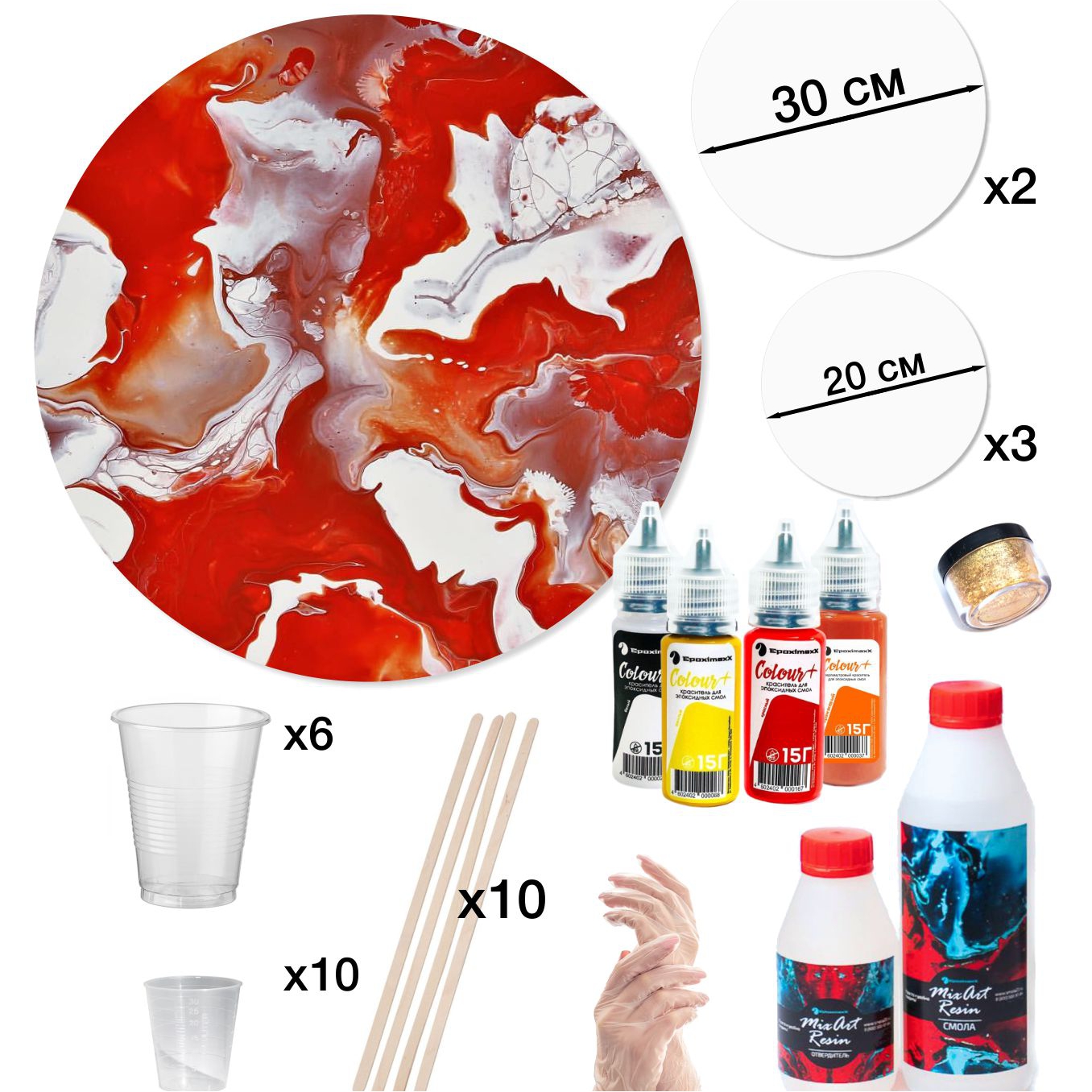 Набор для рисования MixArt Resin BOX Огненный закат