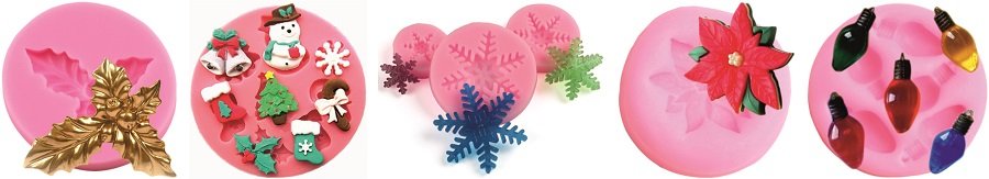 Новогодние и рождественские формы из силикона
