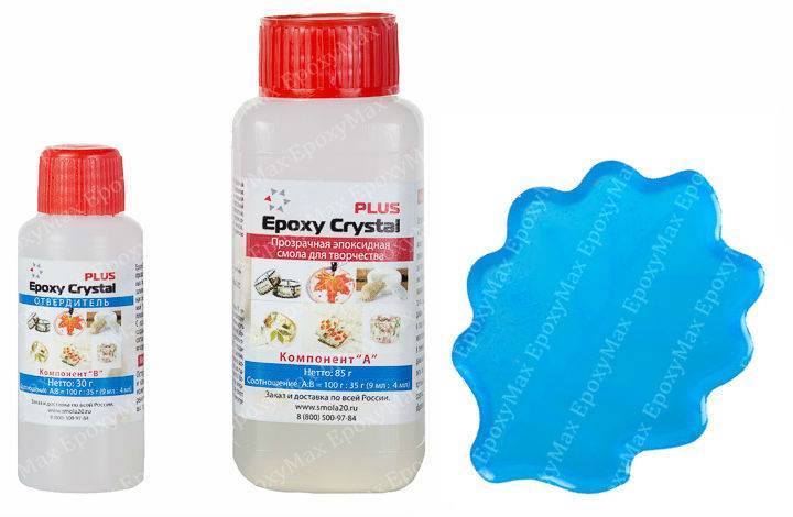 Эпоксидная смола Epoxy Crystal PLUS, цвет: голубой