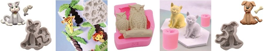 Формы-звери из силикона Формы-звери из силикона