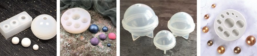 Формы из силикона в виде шаров и полушарий