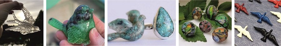 Силиконовые молды в форме птиц