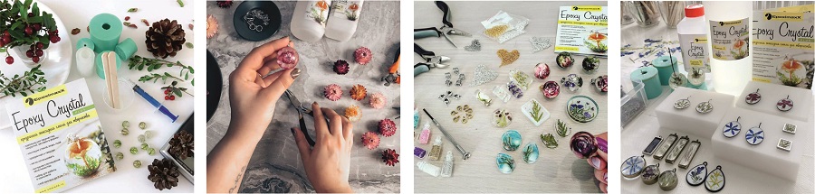 Правильная заливка сухих растений смолой