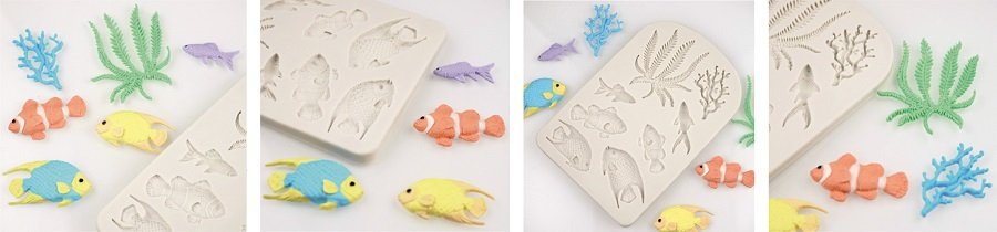 Формы рыбок из силикона