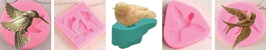Формы из силикона в виде птичек