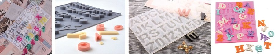 Формы-буковки из силикона