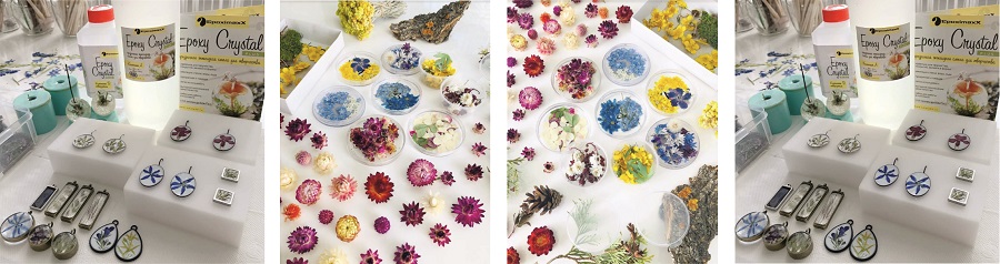 Заливка Гелихризума эпоксидной и УФ-смолой