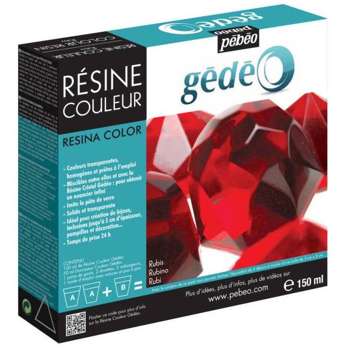Цветная смола Pebeo Gedeo Colour Resin, рубин Цветная смола Pebeo Gedeo Colour Resin, рубин