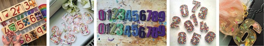 Силиконовые молды арабских и римских цифр