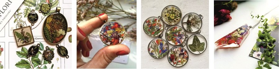 Стильные украшения из смеси сухоцветов Стильные украшения из смеси сухоцветов