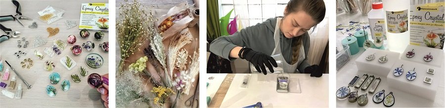 Заливка бризы эпоксидной и УФ-смолой