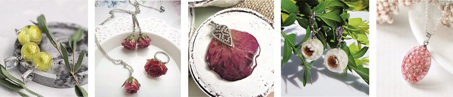 Украшения из сухих соцветий и лепестков цветов