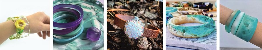 Силиконовые молды в форме браслетов