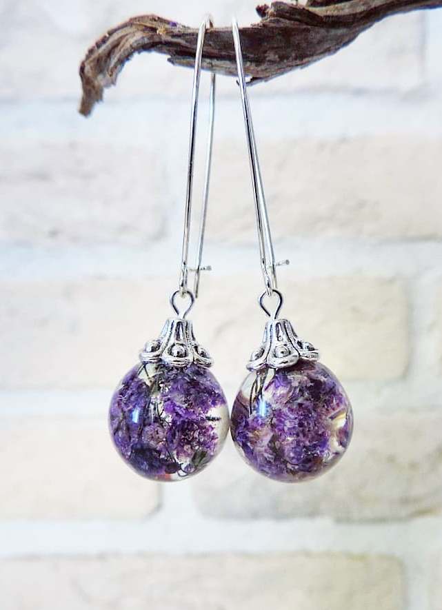 Серьги из прозрачной эпоксидки Серьги из прозрачной эпоксидки