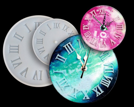 Cиликоновый молд "Часы (римские цифры) d=14.7 см