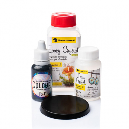 Эпоксидная смола Epoxy Crystal PLUS, цвет: черный, 115 г