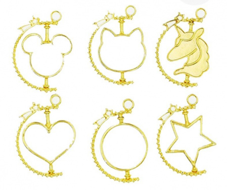 Набор фурнитуры с подвижной основой для УФ смолы 6 шт