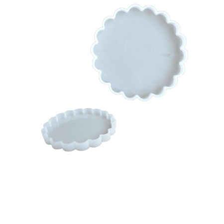 Силиконовый молд "Круг волнистый" средний 14 см