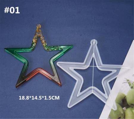 Силиконовый молд Звезда 14 см