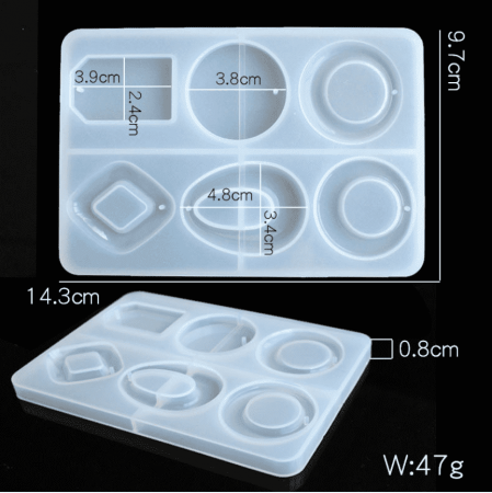 Cиликоновый молд "Кулоны" 6 в 1
