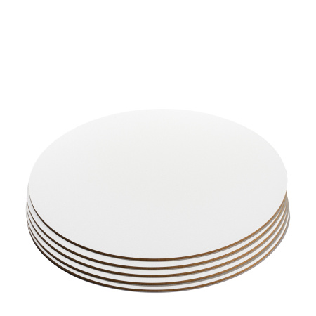 Артборды белые односторонние, круглые 20 см, 5 шт