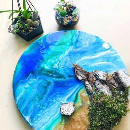 Прозрачная эпоксидная смола для рисования MixArt Resin. 15 кг.