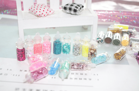 Набор блесток и декоративных наполнителей. 48 шт