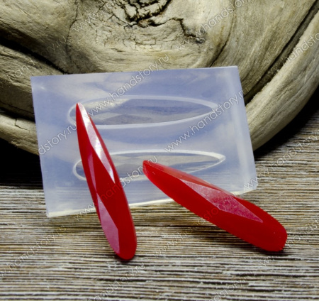 Молд для украшений "2 граненые капельки"