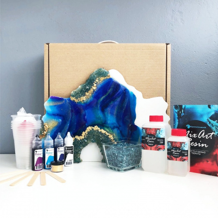 Набор для рисования смолой EpoximaxX MixArt Resin BOX «Геода», 24 предмета