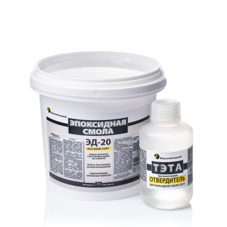 Эпоксидная смола ЭД-20 (1 кг) с отвердителем ТЭТА (0,1 кг)
