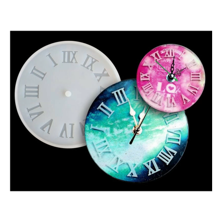 Cиликоновый молд "Часы (римские цифры) d=14.7 см