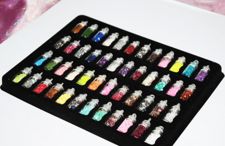 Набор блесток и декоративных наполнителей. 48 шт