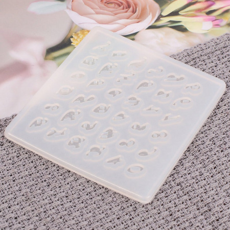 Силиконовый молд Английский алфавит прописной с цифрами