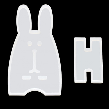 Силиконовый молд подставка телефона "Кролик" 15 см