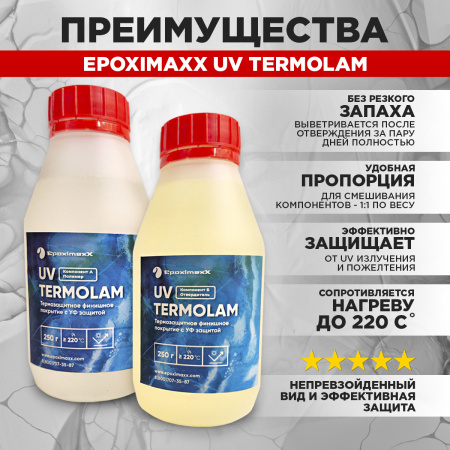UV-стойкое термозащитное финишное покрытие UV Termolam, 500 г