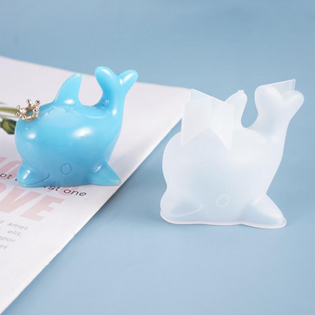 Силиконовый молд 3D Дельфинчик 9 см