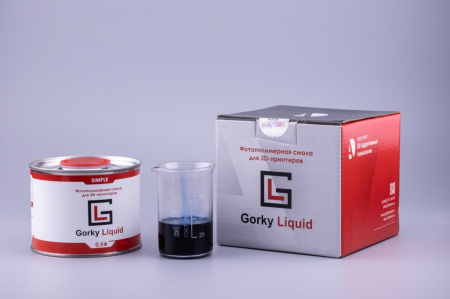 Фотополимерная смола Gorky Liquid "Simple", цвет синий 0,5 кг