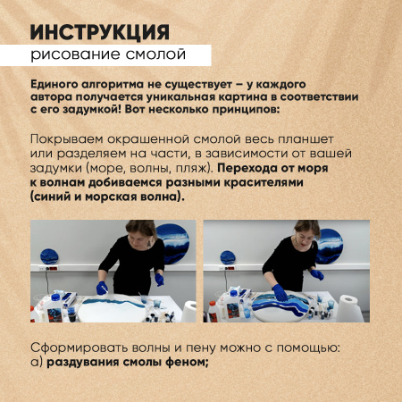 Набор для рисования эпоксидной смолой Морской Берег