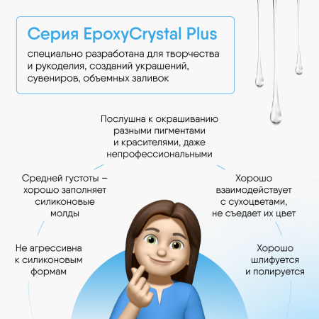 Ювелирная прозрачная эпоксидная смола Epoximaxx Epoxy Crystal PLUS, 345 г