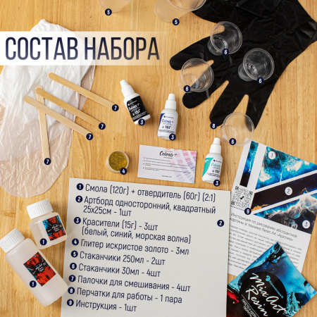 Набор для рисования со смолой MixArt Resin BOX Арктика