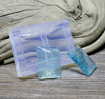 Молд для украшений "2 прямоугольные линзы"