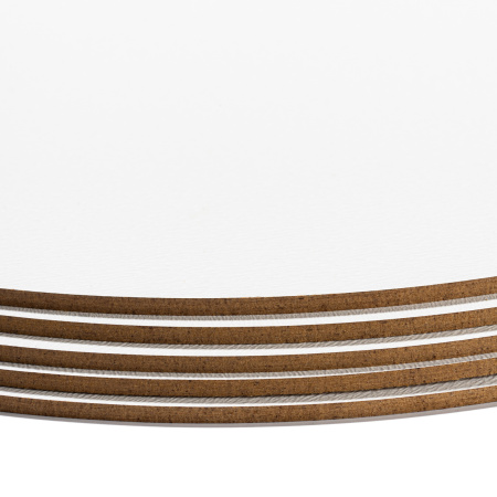 Артборды белые односторонние, круглые 30 см, 5 шт