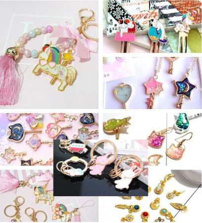 Набор фурнитуры с подвижной основой для УФ смолы 6 шт