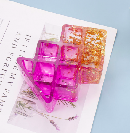 Силиконовый молд 3D Ёлка вафельная 14 см