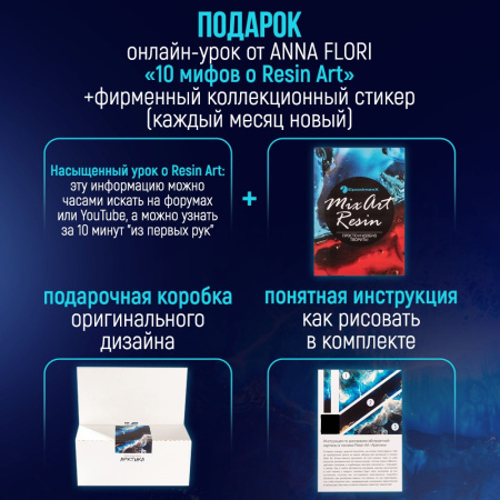 Набор для рисования со смолой MixArt Resin BOX Арктика