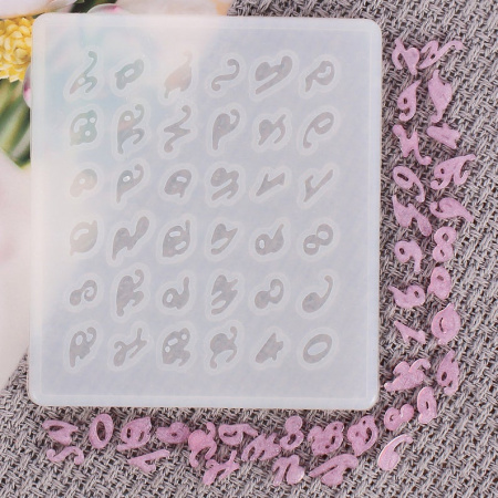 Силиконовый молд Английский алфавит прописной с цифрами