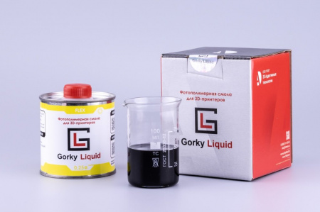 Фотополимерная смола Gorky Liquid "Flex", цвет чёрный 0,5 кг